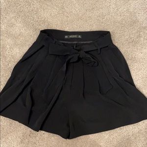 Zara high waisted pleated shorts